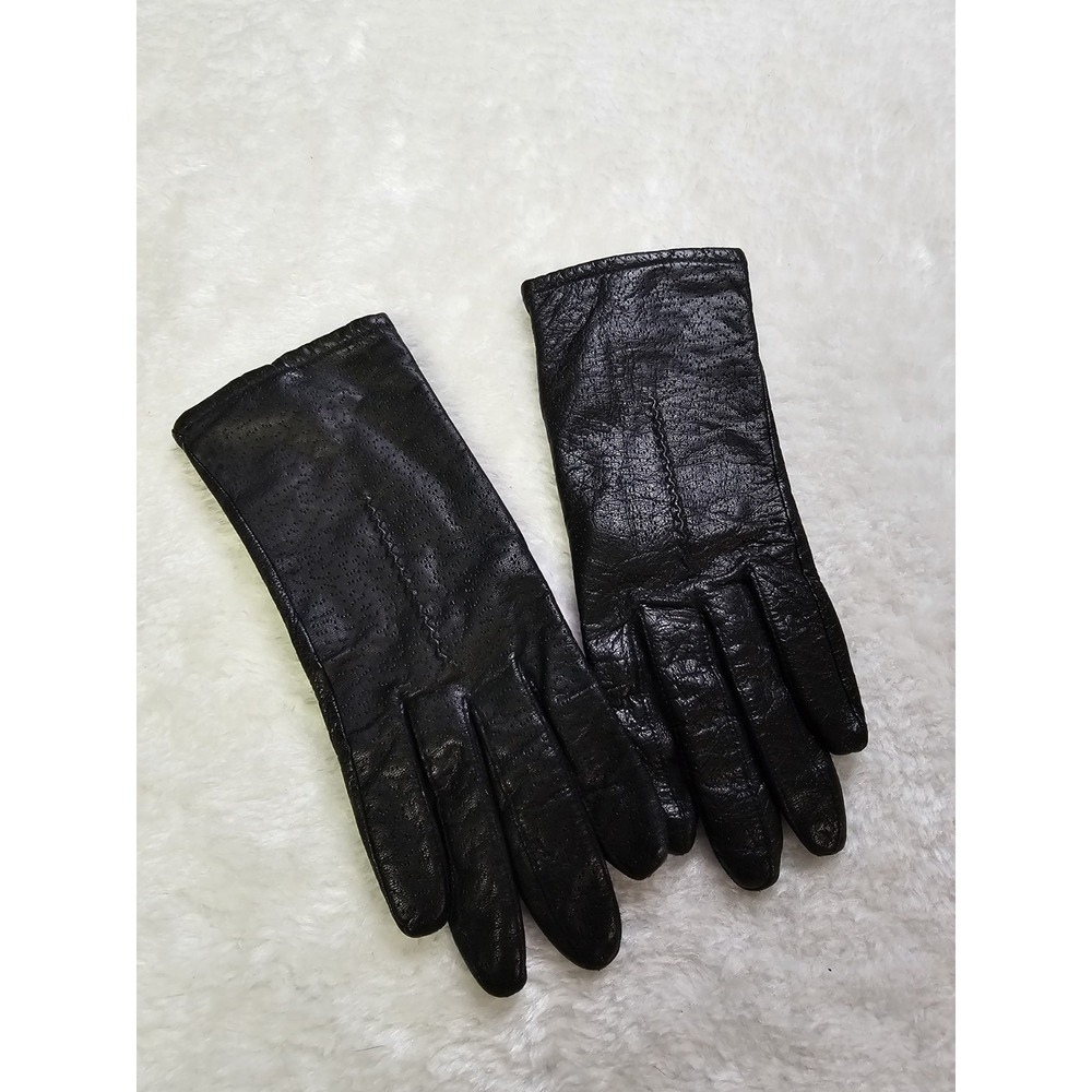 Vintage Fownes Brown Leather Gloves Womens Size 7 1/2